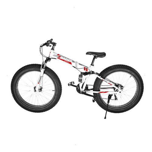 Bike Aro 26 Bicicleta Dobrável Fat Pneu Largo Aço Carbono 21