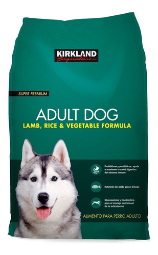 Kirkland Alimento Premium Perro Adulto Sabor Cordero 18.1kg
