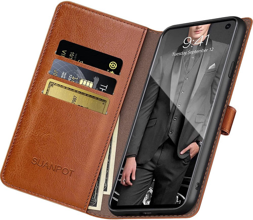 Suanpot Funda Tipo Cartera Para Samsung Galaxy S10 De 6.1 Pu