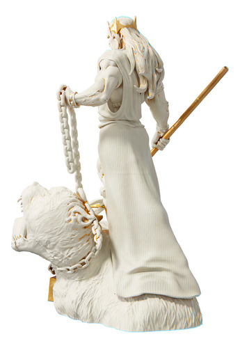 Estátua Hades - Deus Dos Mortos - Estatueta Imagem Plutão Cor Cor Mármore Dourado