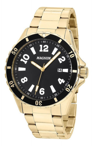 Relógio Magnum Masculino Dourado 10 Atm Ma35002u