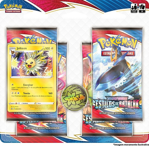 Card Game Pokémon Estilos Batalha Blister Quádruplo Jolteon