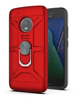 Funda Case Hibrido Uso Rudo Para Moto G5 Plus + Mica Glass