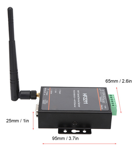 Servidor Serie Hf2211 Rs232/485/422 A Wifi Ethernet Dtu