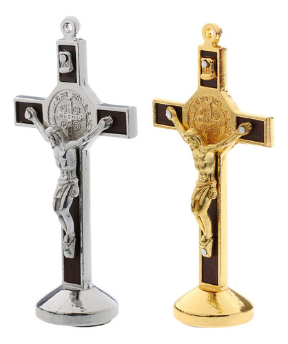 Crucifijo De Aleación De 2 Piezas Jesucristo Cruz
