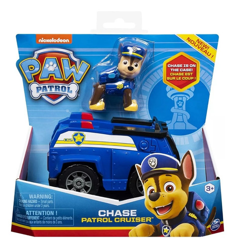 Paw Patrol Vehiculo Figura Chase - Patrulla Canina Premium