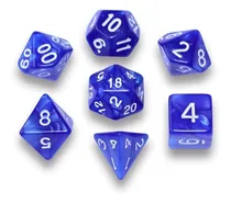 Comprar Dados Dice Set : 7 Dados Glossy Azul Marca Gosu 