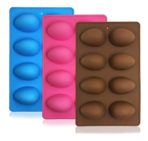 Molde Silicona Grande 4 Huevos De Pascua 6cms Chocolate Rep.