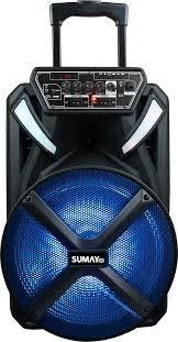 Caixa D/som Sumay Portátil Xprime 600w C/bluetooth Microfone