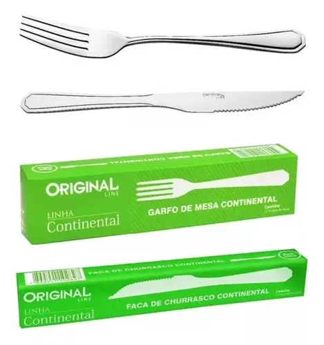 Jogo De Garfos De Mesa Inox 12pçs Talheres Restaurante Euro