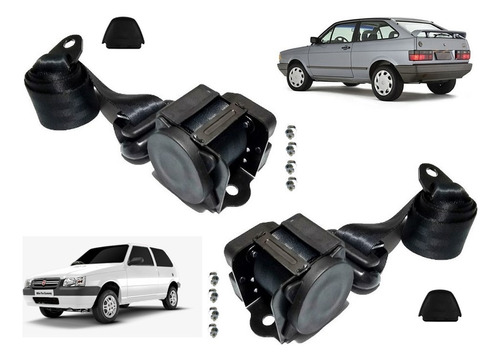 Cinto De Segurança Traseiro (par) Retratil Universal Ss