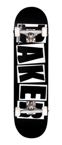 Baker Skateboards Factory Montado Logo Completo Negro Blanco
