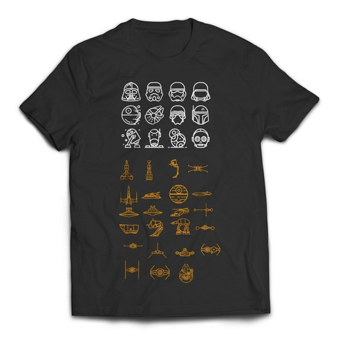 Playera Cuello Redondo Star Wars Rasearte