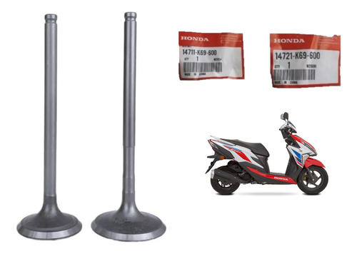 Valvulas De Admision Y Escape Honda Elite 125 Originales 