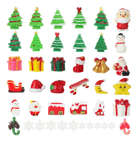 16 Figura Navideña Miniatura Adorno Navidad Mini Kits