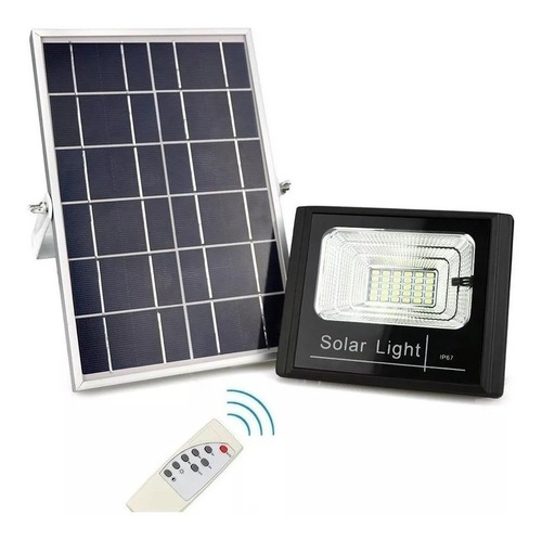 Refletor Holofote Ultra Led C/ Placa Solar 50w Real 4500lm