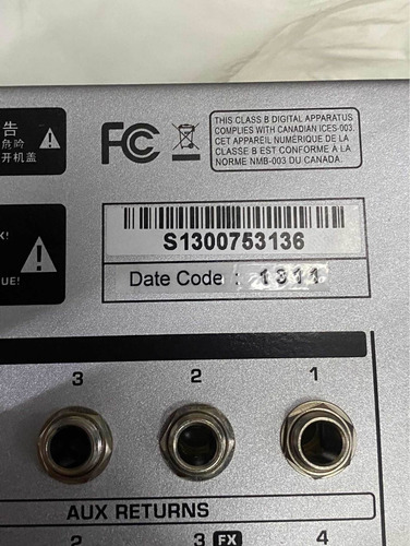 Mesa De Som Behringer Eurorack Ub2442fx-pro Novo Original