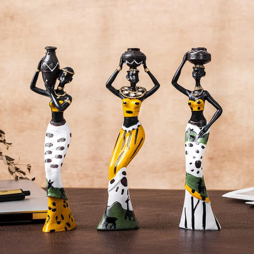 ~? Galiyen 3 Pack Estatuas Y Esculturas Africanas Mujeres Fi
