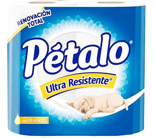 Imagen 2 de 2 de Papel Higiénico Pétalo Ultra Resistente 300 Hojas 4 Rollos