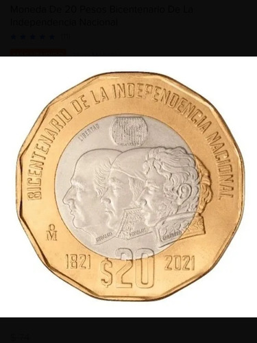 Monedas 20 Pesos Bicentenario Independencia Nacional