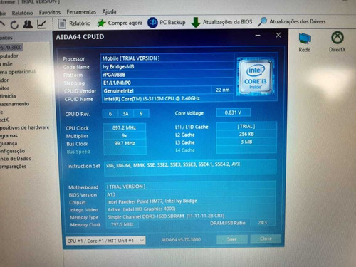 Notebook Dell E5430 I3 3ª Ger 4gb Ram Ssd 120gb Hdmi Detalhe (Usado)