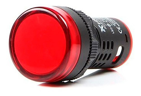 AERZETIX: Juego de 5 indicadores luminoso Led Convexo C43619 24V DC Color rojo Redondo 