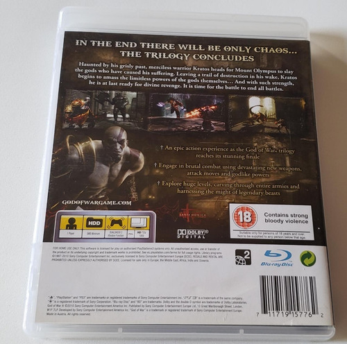 God Of War 3 - Ps3 Mídia Física Região 2