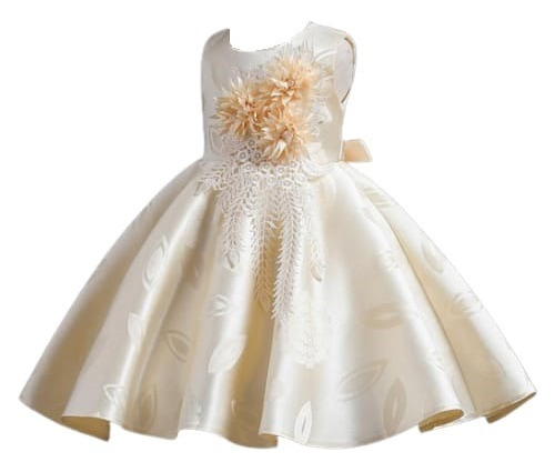 Vestido Princesa Flores Para Niña 2 A 12 Años Cyu649