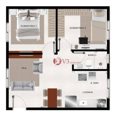 Imagem 8 de 9 de Apartamento Com 2 Dormitórios À Venda, 35 M² Por R$ 340.000,00 - Vila Guilhermina - São Paulo/sp - Ap0742
