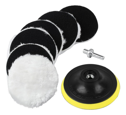 4inch Wool Polishing Buffing Pad, 6 Pcs Wool Cutting Pads, W