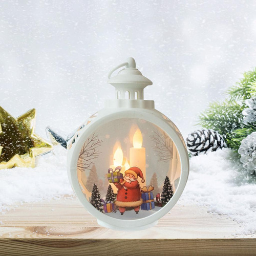 4 Linternas De Navidad, Vela De Navidad Santa Claus White S
