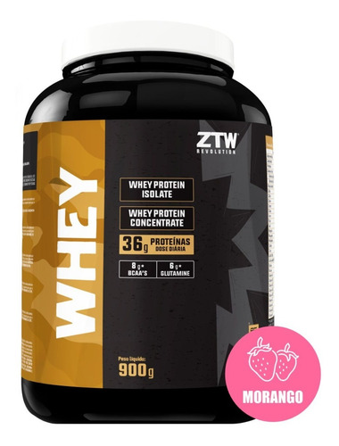 Whey Protein 900g Importado Eua Concentrado + Energia Força