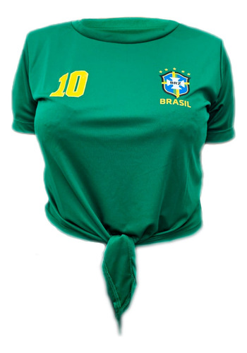 Blusinha Copa Do Mundo Do Brasil  Cropped T Shirt  Camiseta 