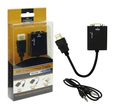 Conversor Hdmi A Vga + Audio Hdtv 1080p