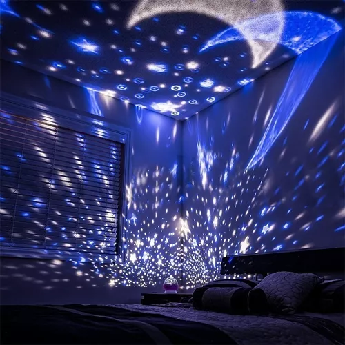 Luz De Noche Led Proyector Estrellas Giratorio Niños Color de la estructura  Violeta