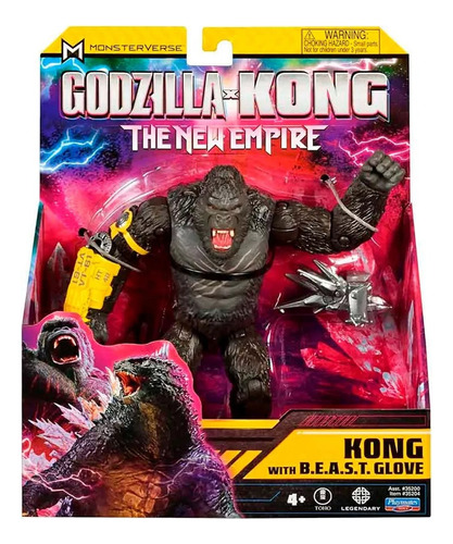 Figura Godzilla Kong New Empire Kong With Beast Glove 15cms