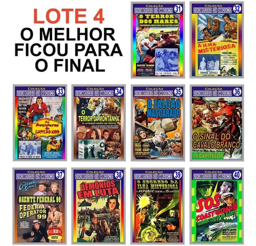 Coleção Seriados De Cinema Antigos - Lote 4 - 10 Títulos