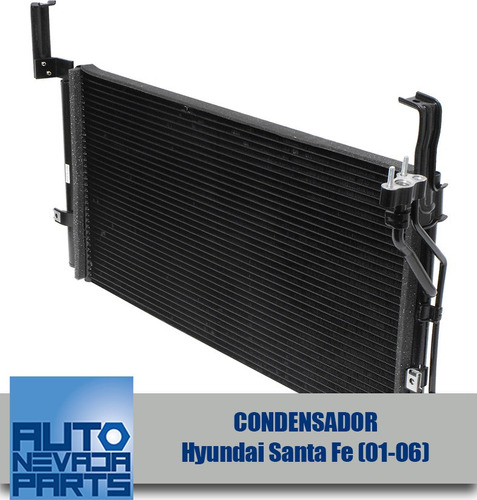 Condensador Para Hyundai Santa Fe Del 2001 Al 2006