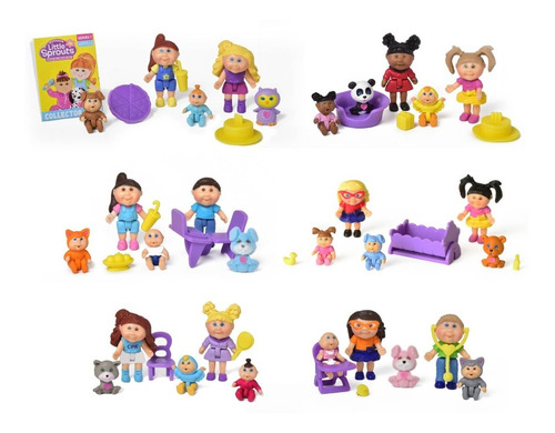 Imagen 2 de 9 de Little Sprouts Figuras Muñecos Articulados Pack X 8