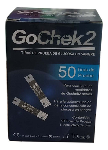 Tiras De Prueba De Glucosa Gocheck2 Nipro 