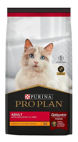 Imagen 1 de 1 de Alimento Pro Plan Optiprebio para gato adulto sabor pollo y arroz en bolsa de 15 kg