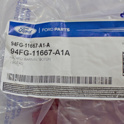 Imagem 5 de 5 de Lente Botão Pisca Alerta Ford Fiesta Zetec Rocam 2002 A 2014
