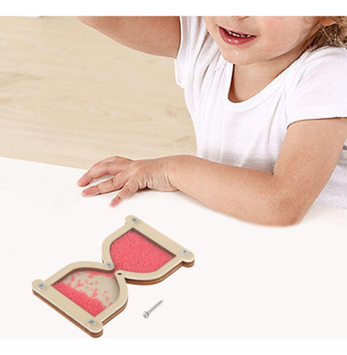 6 Kit De Tablero Ocupado De Reloj De Arena De Madera Rosa