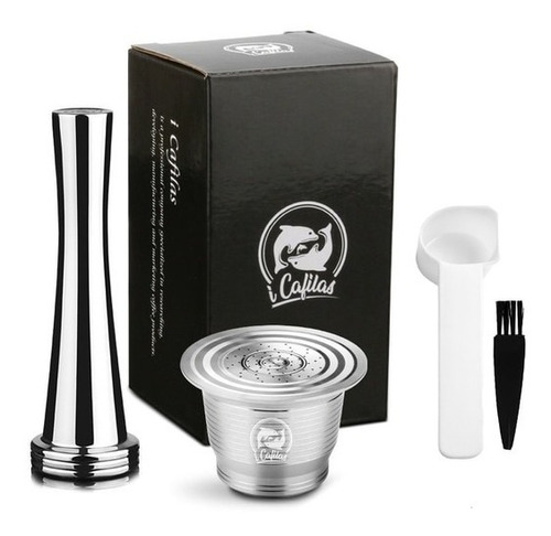 1 Capsula + Tamper Reutilizables Recargables Café Nespresso