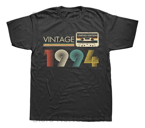 Camiseta Neutra De Algodón Con Estampado Retro De 1994