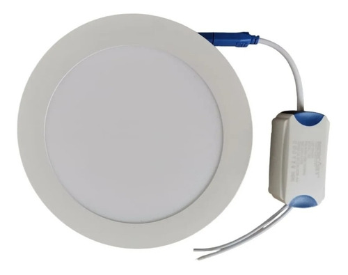 Lampara Panel Redondo Led 12w Incrustar Techo Luz Blanca 