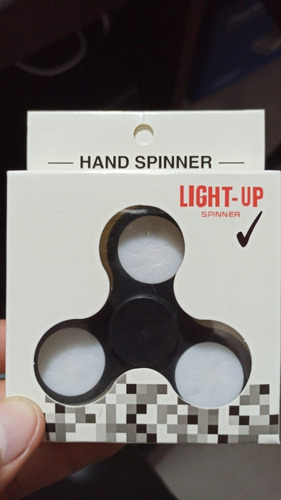 Spinner 10 piezas Con Luz Led Niños Adultos Mayoreo Color Negro