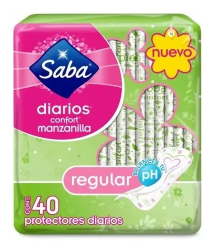 Protectores Saba Diarios Confort Manzanilla 40 Pzas