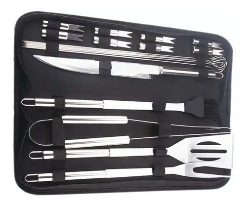 comprar Juego De Barbacoa Utensilios De Parrilla Inoxidable De 18pcs
