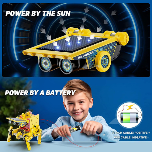 Hot Bee Solar Robot Kit Para Niños 8-12, Kits De Experimento